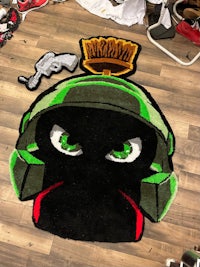 a rug with a cartoon character on it